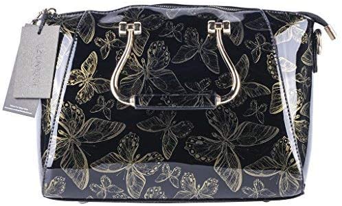 Price:$37.99 QZUnique Women's Vintage Elegant Top Handle Bowknot Printing Cross Body Shoulder Bag Caffee  Handbags   