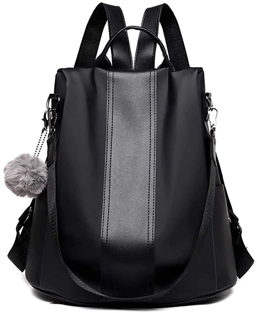Price:$25.99    Waterproof Casual Women Backpack Anti-theft Rucksack School Shoulder Bag for Teenager Girls (Black)  Clothing