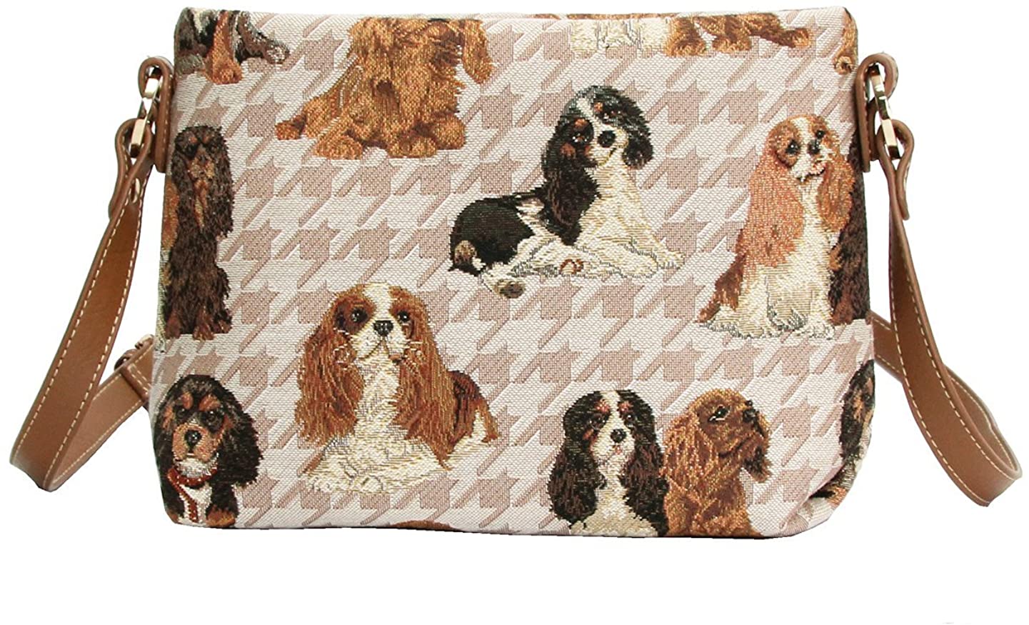 Price:$27.90 Signare Tapestry Crossbody Purse Small Shoulder Bag for Women with Cavalier King Charles Spaniel Dog Design (XB02-KGCS)  Handbags   