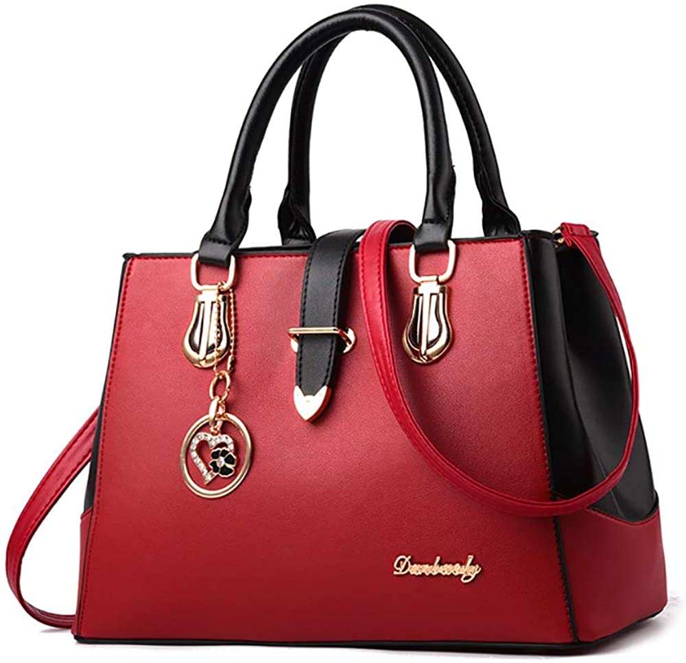 Price:$14.99    Women Handbags, Designer Top Handle Bags Tote Purse Large Capacity Shoulder Crossbody Bags for Work, Shopping, Dating, Holiday Gifts, Red  Clothing