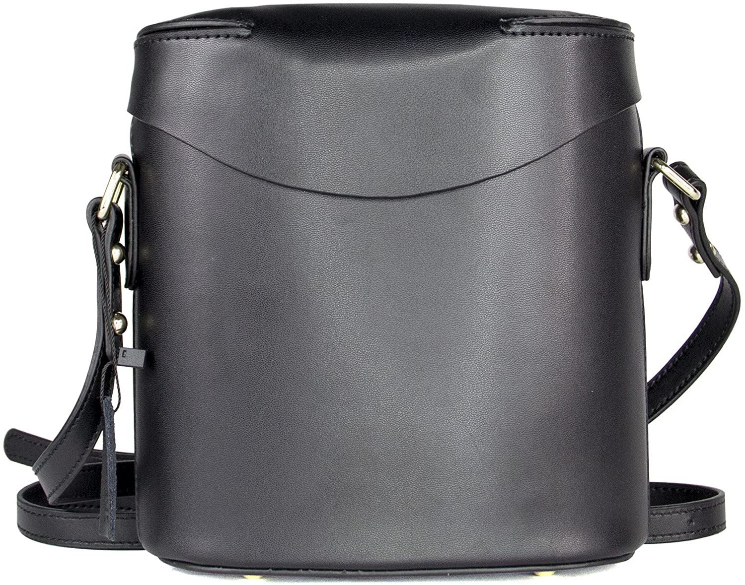 Price:$49.99 Without Genuine Leather Women's Shoulder Bag, Bucket Bag, Minimal (Midnight)  Handbags   