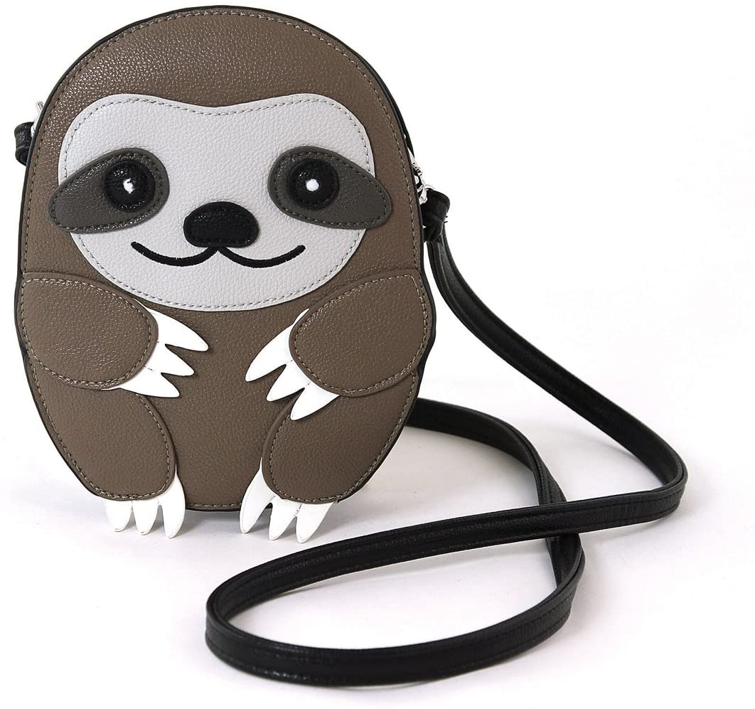 Price:$12.94    unison gifts 85041UB-BK SLEEPYVILLE Critters Baby Sloth Shoulder Crossbody Bag, Multicolor  Clothing