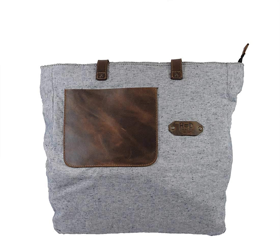 Price:$39.99 Hide & Drink, Durable Denim Tote Bag with Leather Straps, Cell Phone Purse, Shoulder Bag for Girls Handmade   Petoskey  Handbags   
