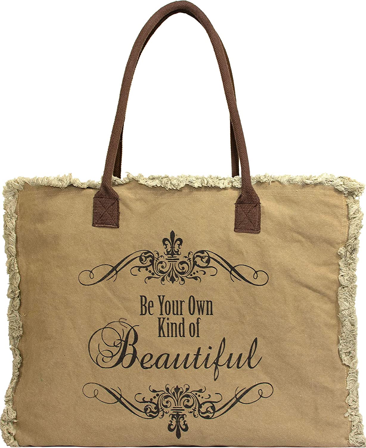 Price:$64.95    Large Canvas Tote Bag for Women | Vintage | Weekender Bag | Shoulder Bag made of Eco-friendly Upcycled Thick Durable Canvas | Be Your Own Kind of Beautiful Quote | Vintage Addiction  Clothing