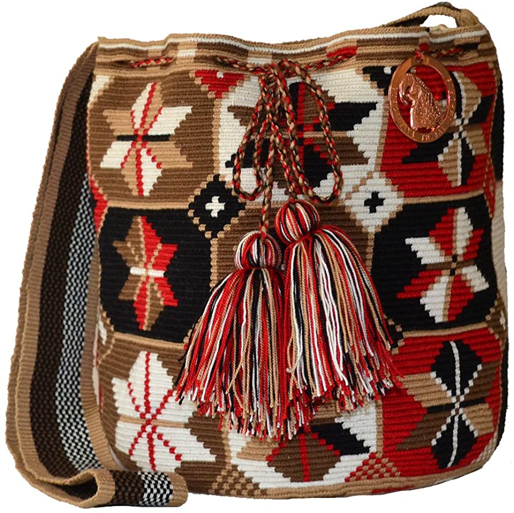 Price:$80.00    New & Authentic Wayuu Mochila Bag, Hand-made, from Colombia, Una Hebra, Single Stich Crochet  Clothing