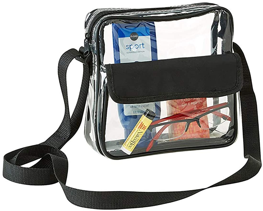 Price:$9.98    Enkrio Clear Crossbody Shoulder Messenger Bag NFL Stadium Approved Transparent Purse with Strap  Clothing