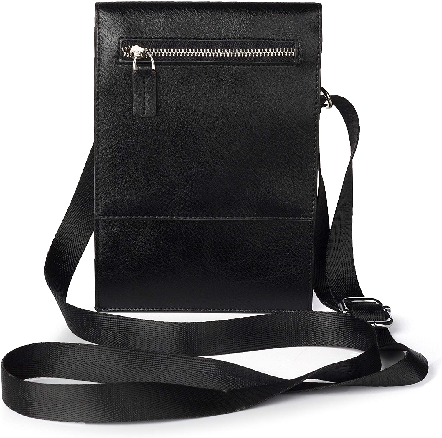 Price:$8.86    Multi-Pockets Small Women Cell Phone Purse Wallet Crossbody Shoulder Bag w/Zipper For Travel Work Dating (black)  Clothing