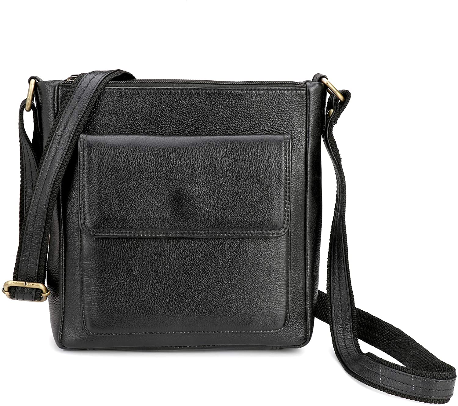 Price:$34.99    CARRY ME Handmade Black Leather Hand Bag Shoulder Cross body Purse for Men and Women  Clothing