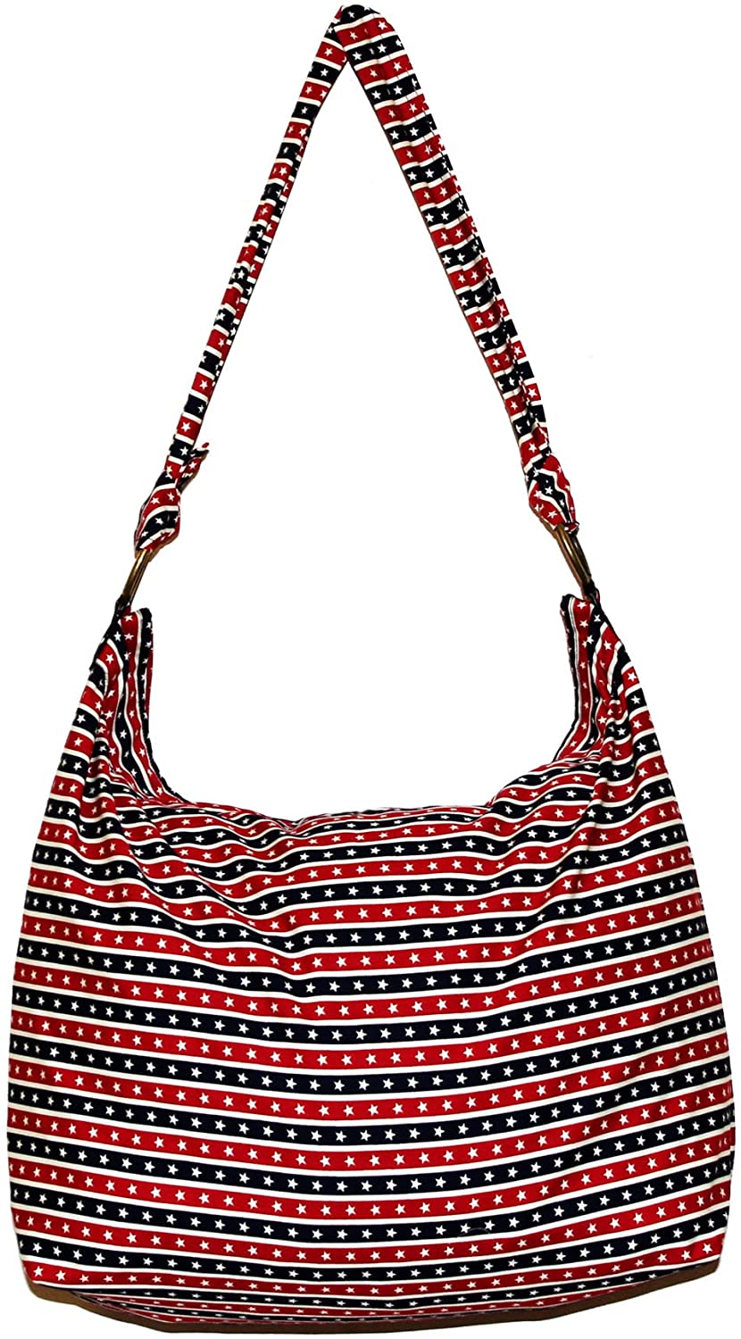 Price:$17.99    Bohemian Hippie Hipster Travel Hobo Boho Bag Purse (RedBlueStar)  Clothing