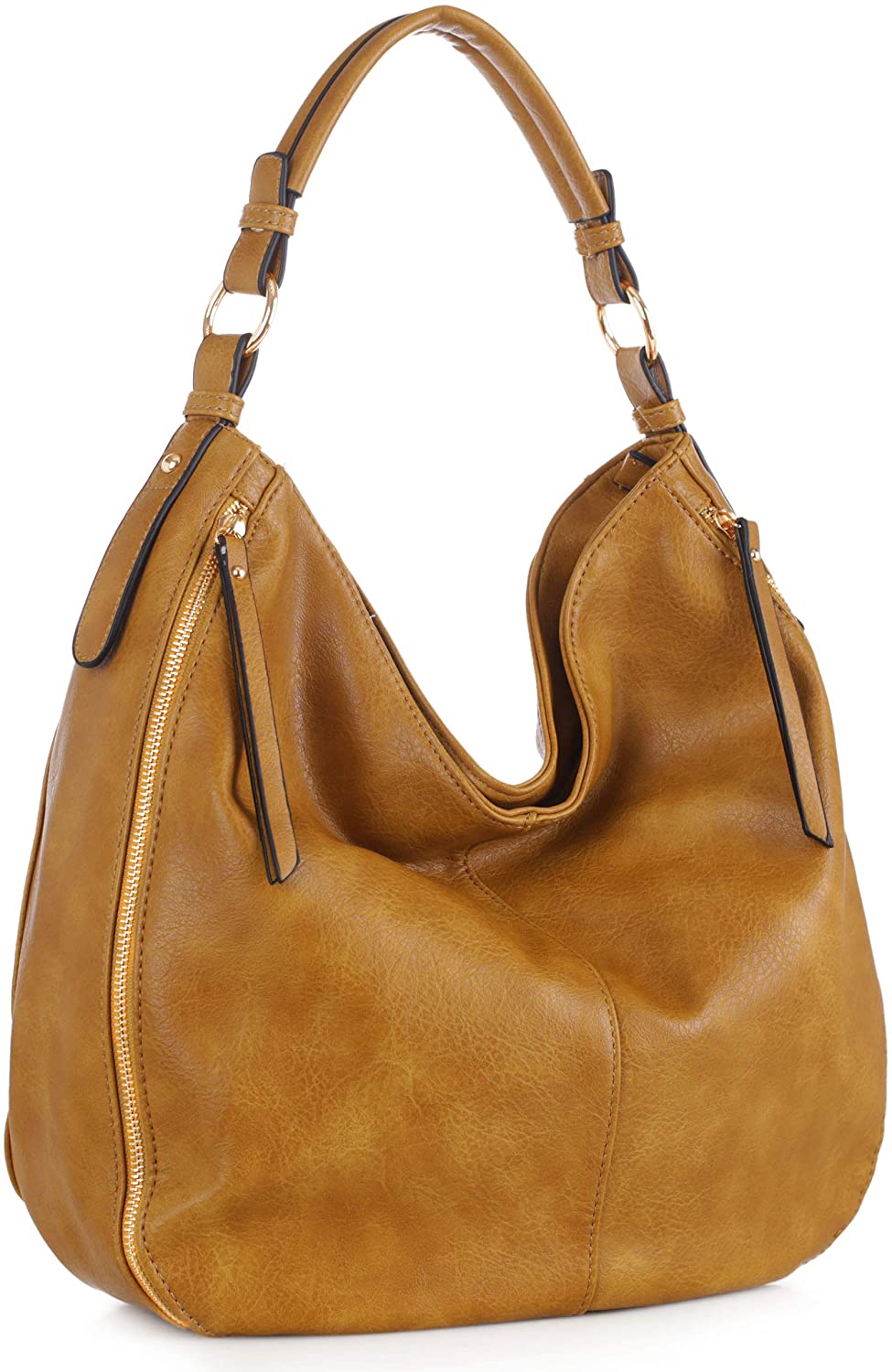 Price:$35.99    SG SUGU Hobo Shoulder Bags for Women Tote Handbags Fashion Large Capacity Ladies | Mustard  Clothing