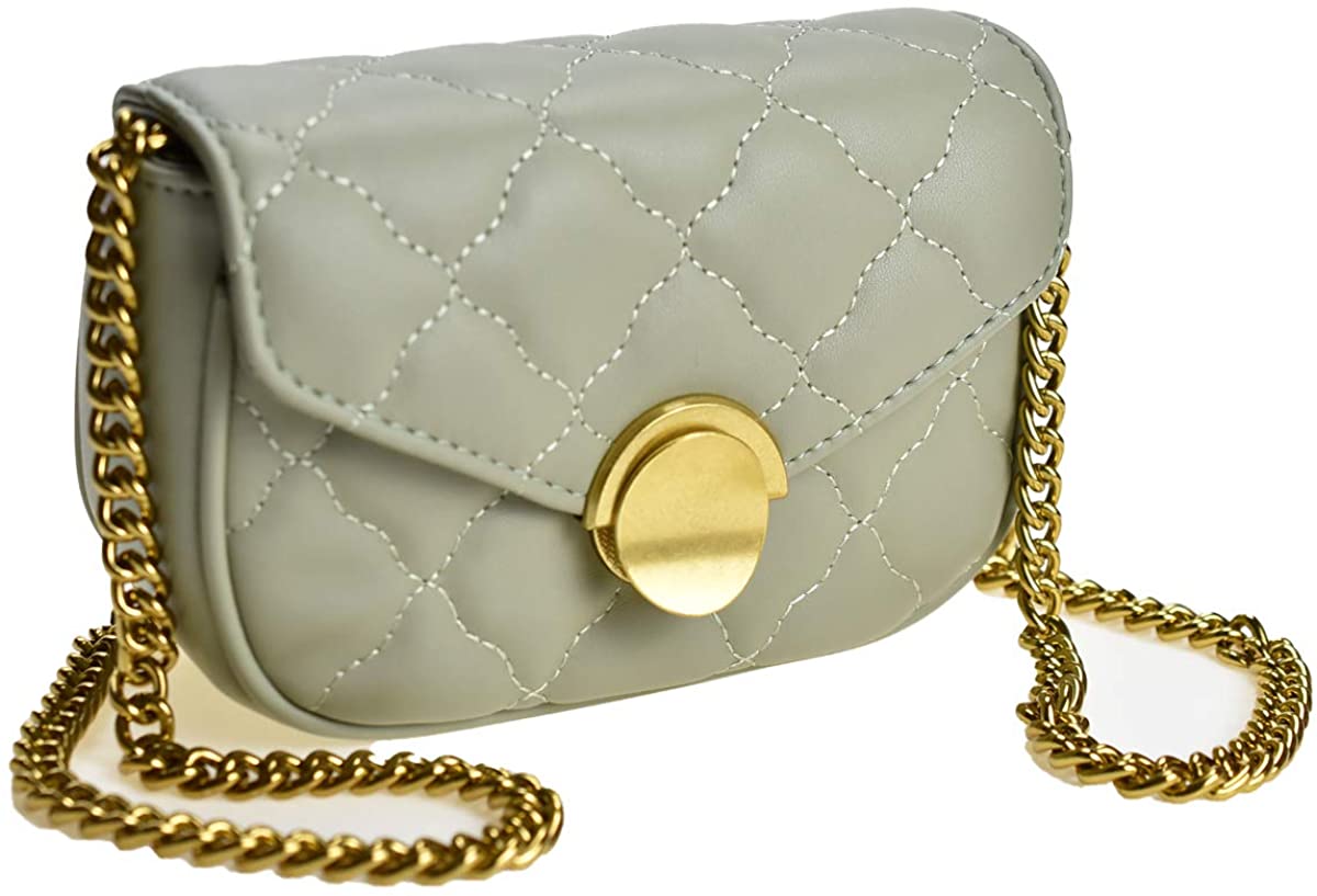 Price:$18.98 Crossbody Bag Fashion Rivet Chain Bag for Women PU Leather Messenger Bag Shoulder Bag Side Purse Hand Bag for girls (green)  Handbags   