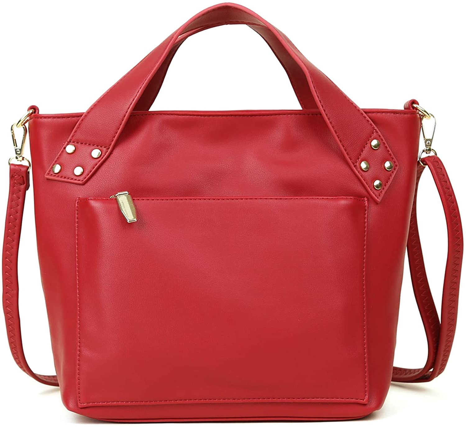 Price:$24.99    Women's Hangbag Tote Shoulder Bag PU Leather Crossbody Bag Fashion Ladies Top Handle Satchel Red  Clothing