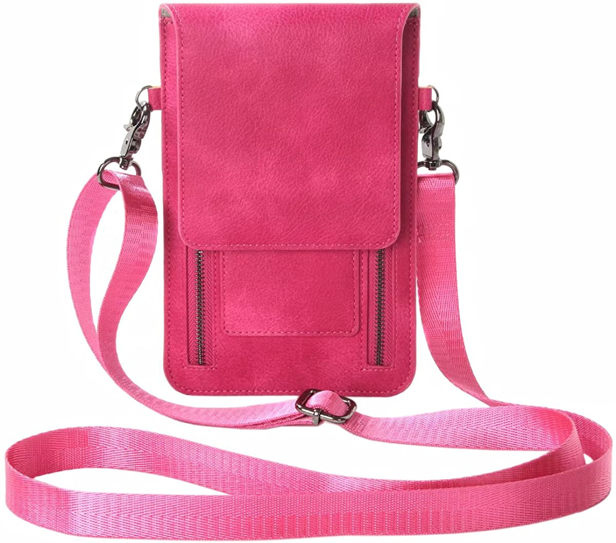 Price:$13.99    EasyHui EHXHB100H Universal Leather Small Crossbody Shoulder Bag Zipper Cell Phone Purse Multifunctional Wallet, Rose  Clothing