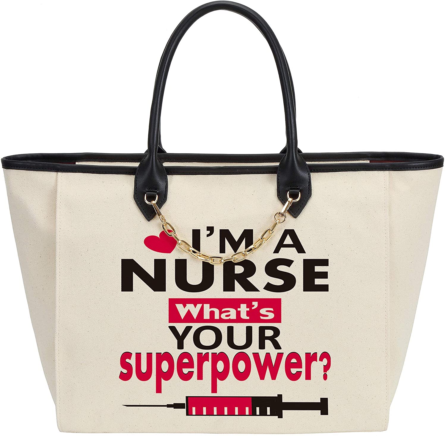 Price:$21.96 S.CHU Women's Nurse. Super Power Handbag Chain Large Shoulder Bag Beige  Handbags   
