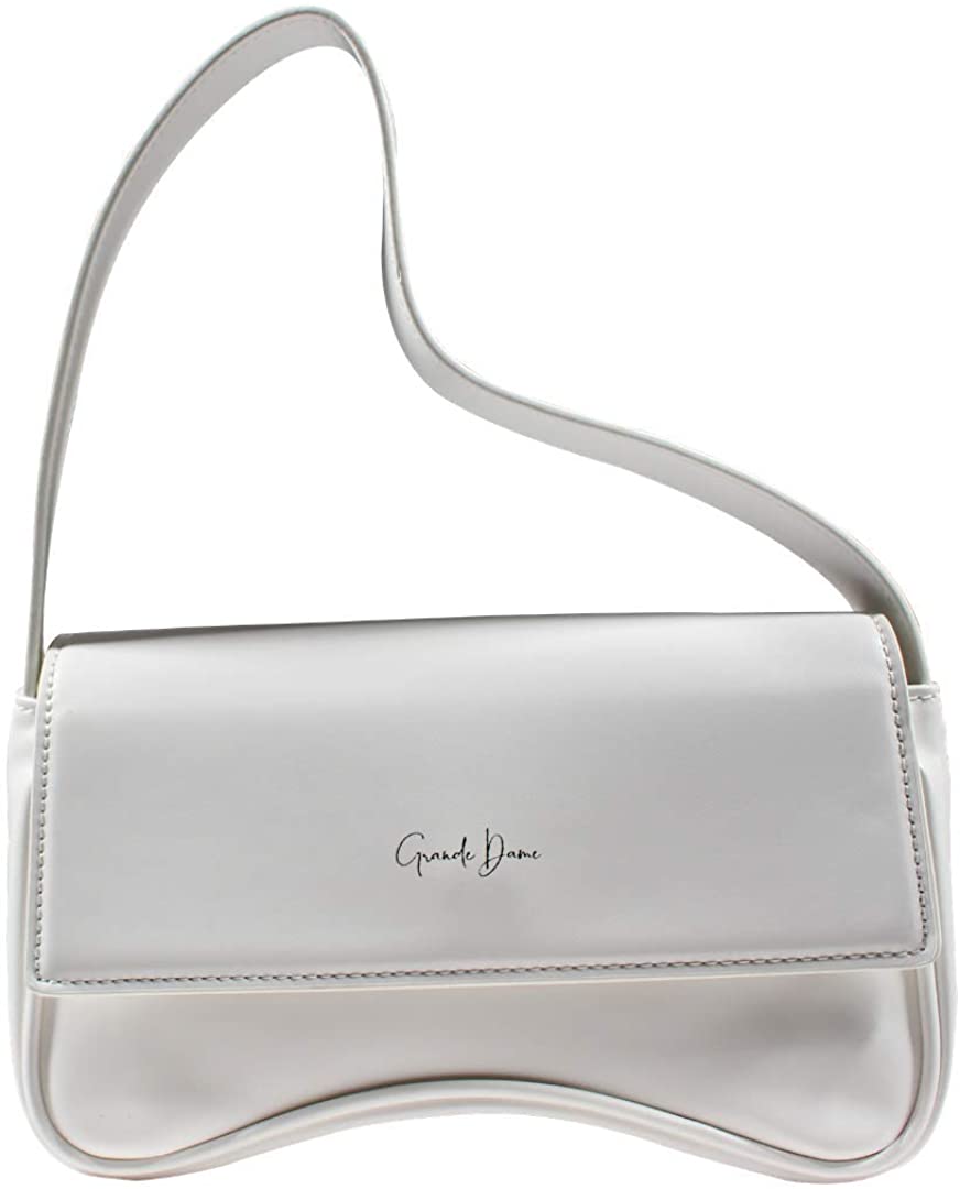 Price:$50.00 Grande Dame White Essy Shoulder Bag  Handbags   