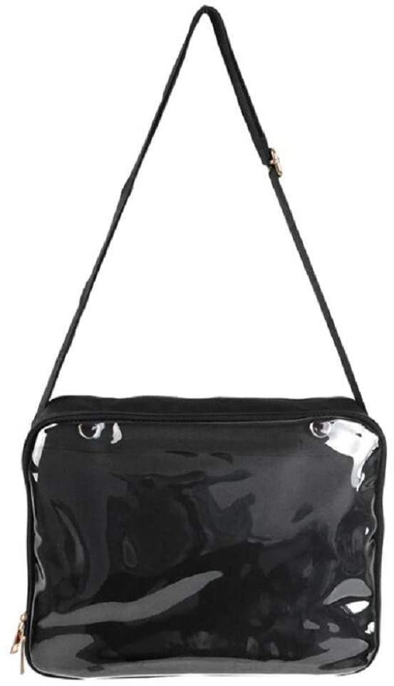 Price:$16.99 Only One Bag Itabags Transparent Comic Anime Cosplay School Bag DIY Lolita Ita Bag Crossbody (11.88.33.9inch)  Handbags   