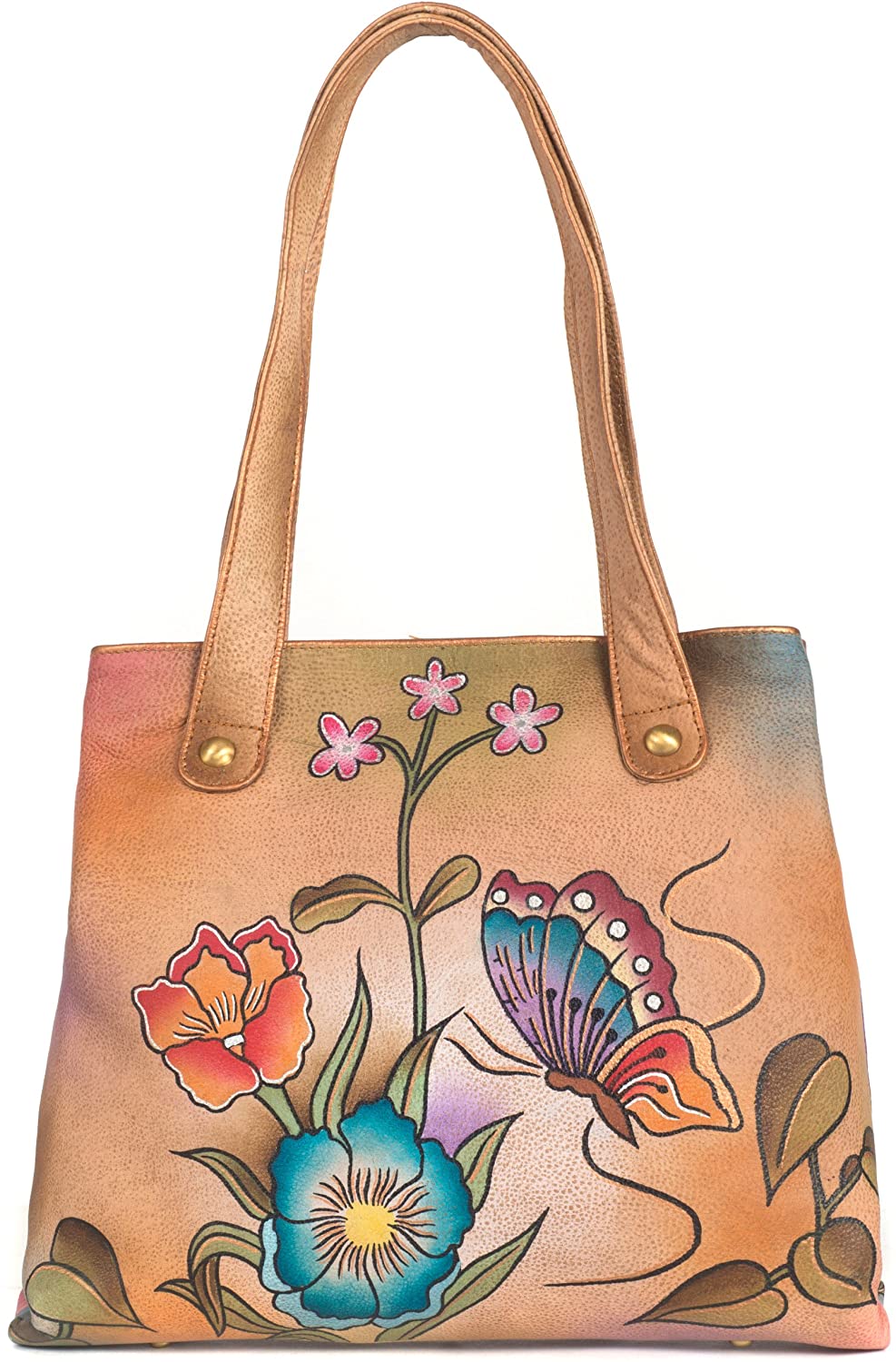 Price:$189.97    ZIMBELMANN HEATHER Genuine Nappa Leather Top-Handle Tote Shoulder Bag  Clothing