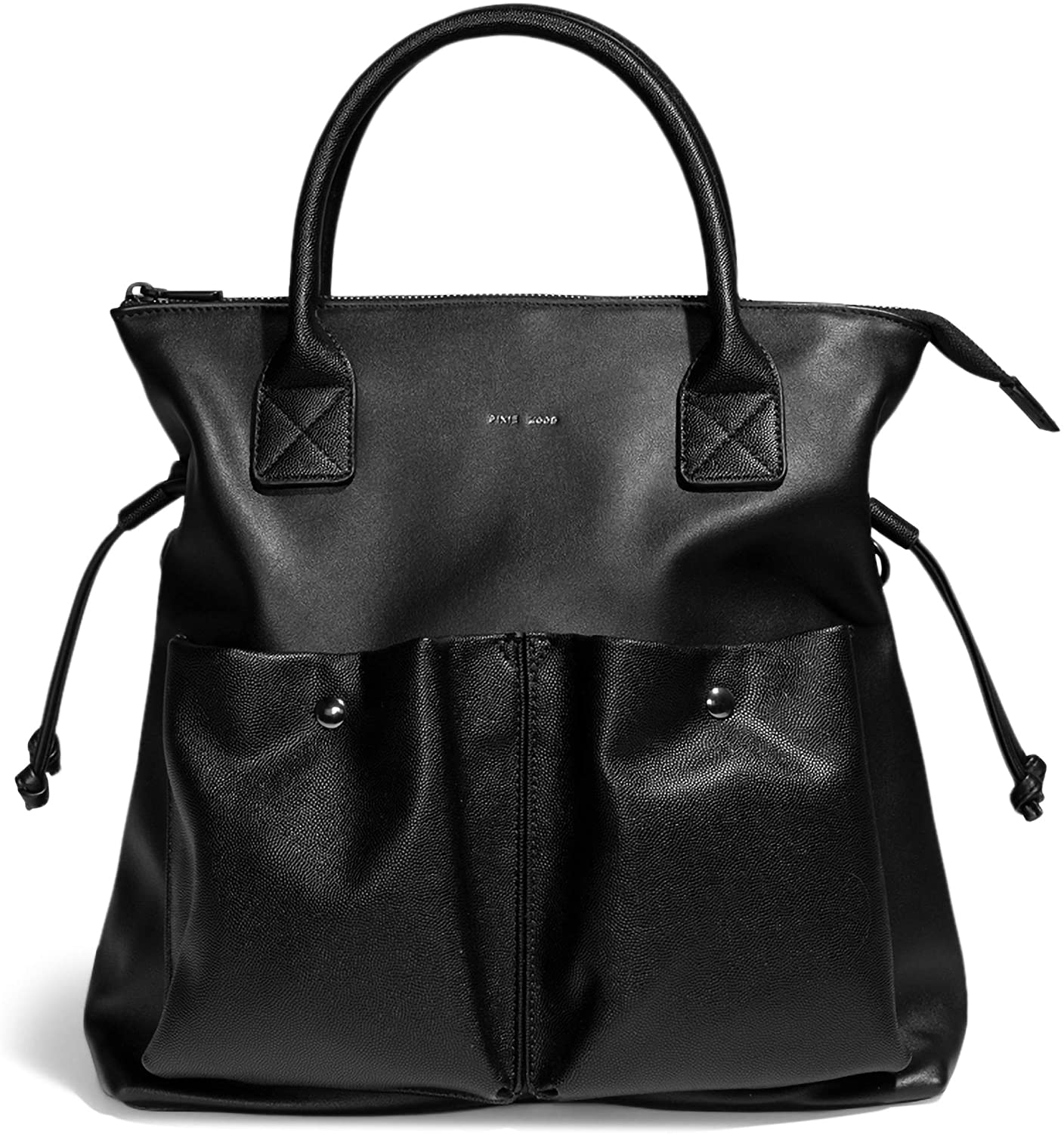 Price:$72.00 Pixie Mood Avery 13.25 x 12.75 Vegan Leather Convertible Shoulder Bag, Black  Handbags   