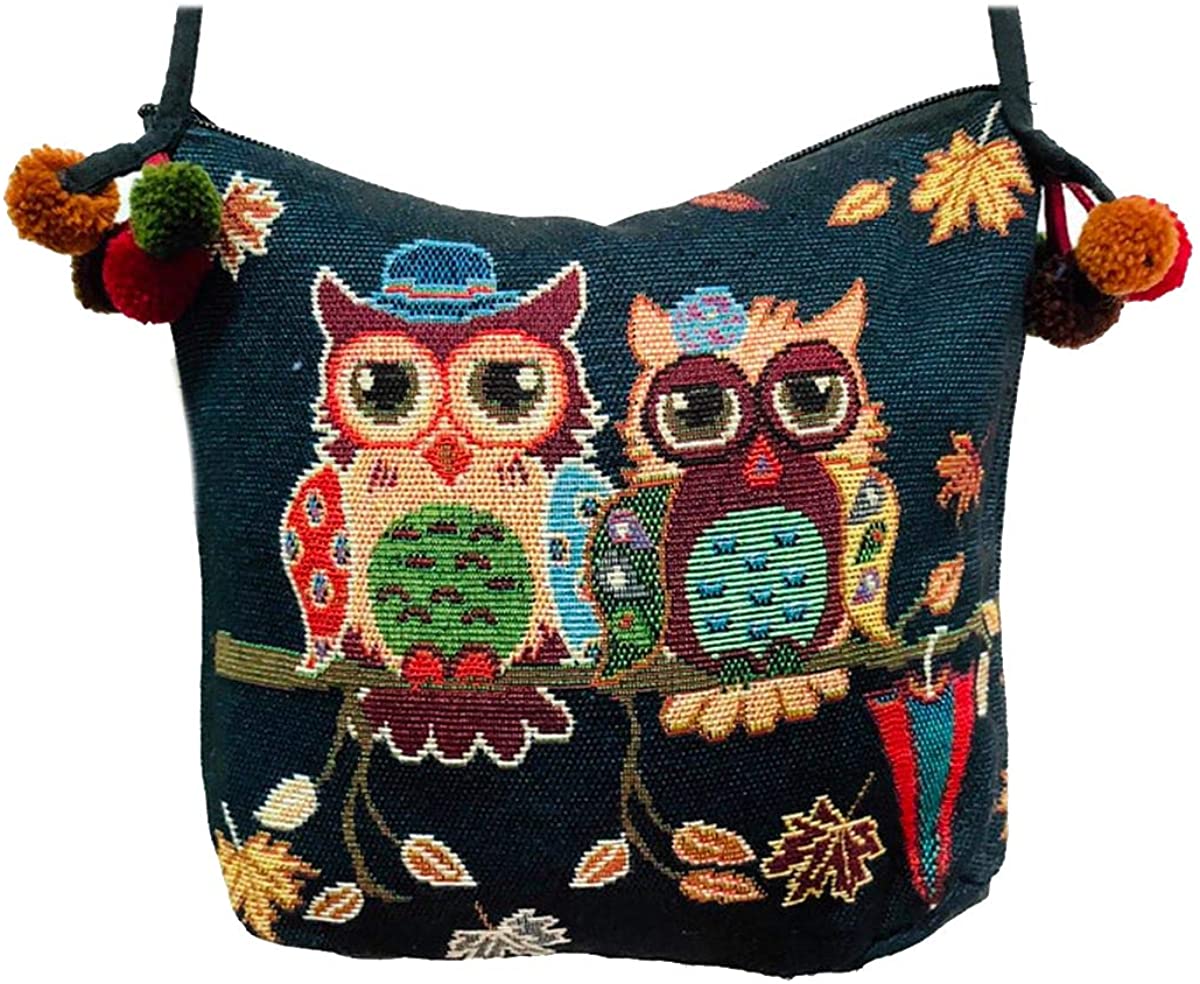 Price:$19.00 1PC Canvas Embroidery Crossbody Bag Handmade Bohemian Boho Shoulder Bag woman girl fashion gift collection Ba010  Handbags   