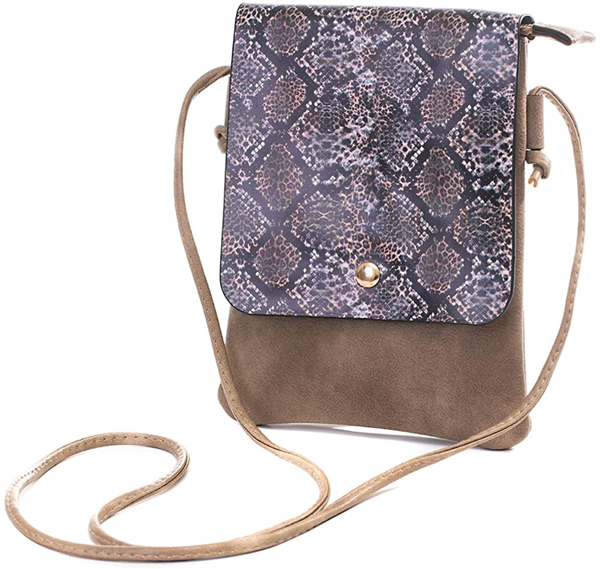 Price:$15.99 Small Crossbody Purse PU Leather Cell Phone Pouch Wallet Shoulder Bag for Women(Snake Skin Pattern) …  Handbags   