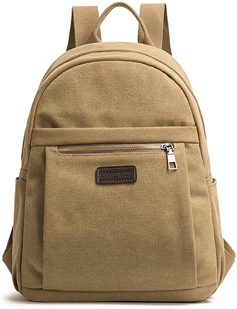 Price:$28.99    Fashion Shoulder Bag Rucksack PU Leather Women Girls Ladies Backpack Travel bag Leather Backpack Mini Backpack Wallet (Khaki)  Clothing