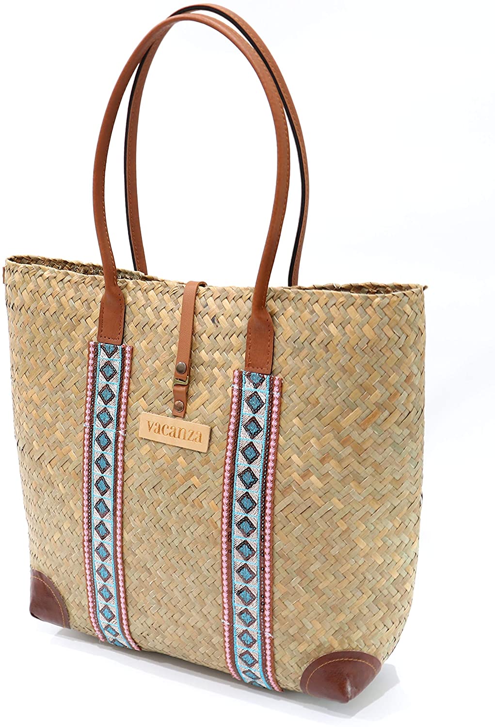 Price:$19.00    Vacanza Straw Beach Tote Shoulder Bag  Clothing