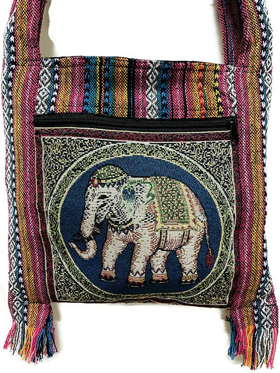 Price:$20.50 1PC Canvas Embroidery Crossbody Bag Handmade Bohemian Boho Shoulder Bag woman girl fashion gift collection Ba024  Handbags   