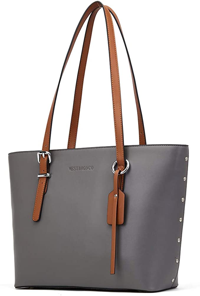 Price:$44.88    WESTBRONCO Women Leather Handbags Purses Designer Tote Shoulder Bag Top Handle Bag for Daily Work Travel  Clothing