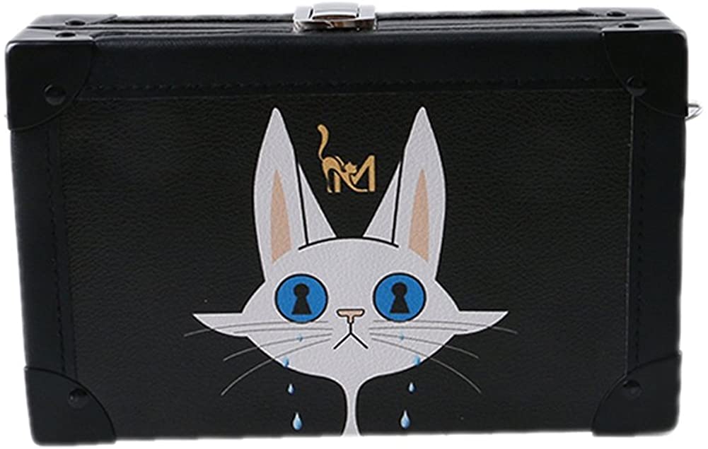 Price:$15.78 Moophone Women Girls Cat Satchel Cross Body Shoulder Bag Square Case Bag Clutch Handbag Black  Handbags   