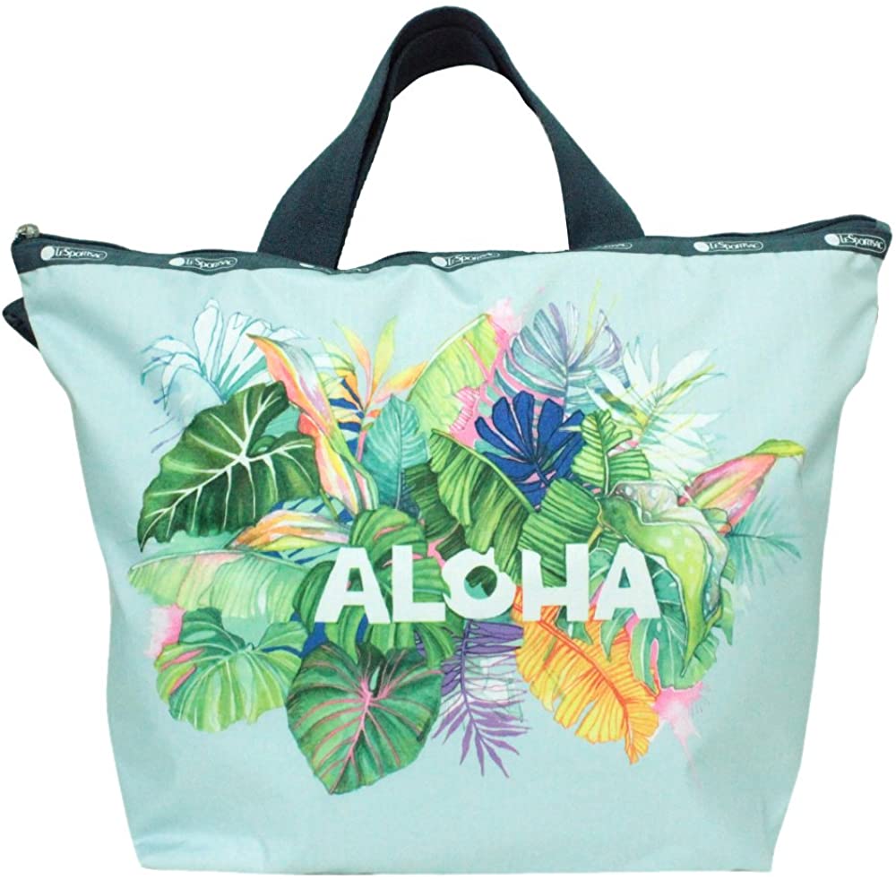 Price:$122.99    LeSportsac Lauren Roth Nanea Aloha Uluwehi HAWAII EXCLUSIVE Easy Carry Tote Crossbody + Top Handle Handbag, Style 2431/Color K611, Aloha Placement Print - Vibrant Tropical Flowers & Signature Pineapple, Lauren Roth Signature Printed on Pattern  Clo