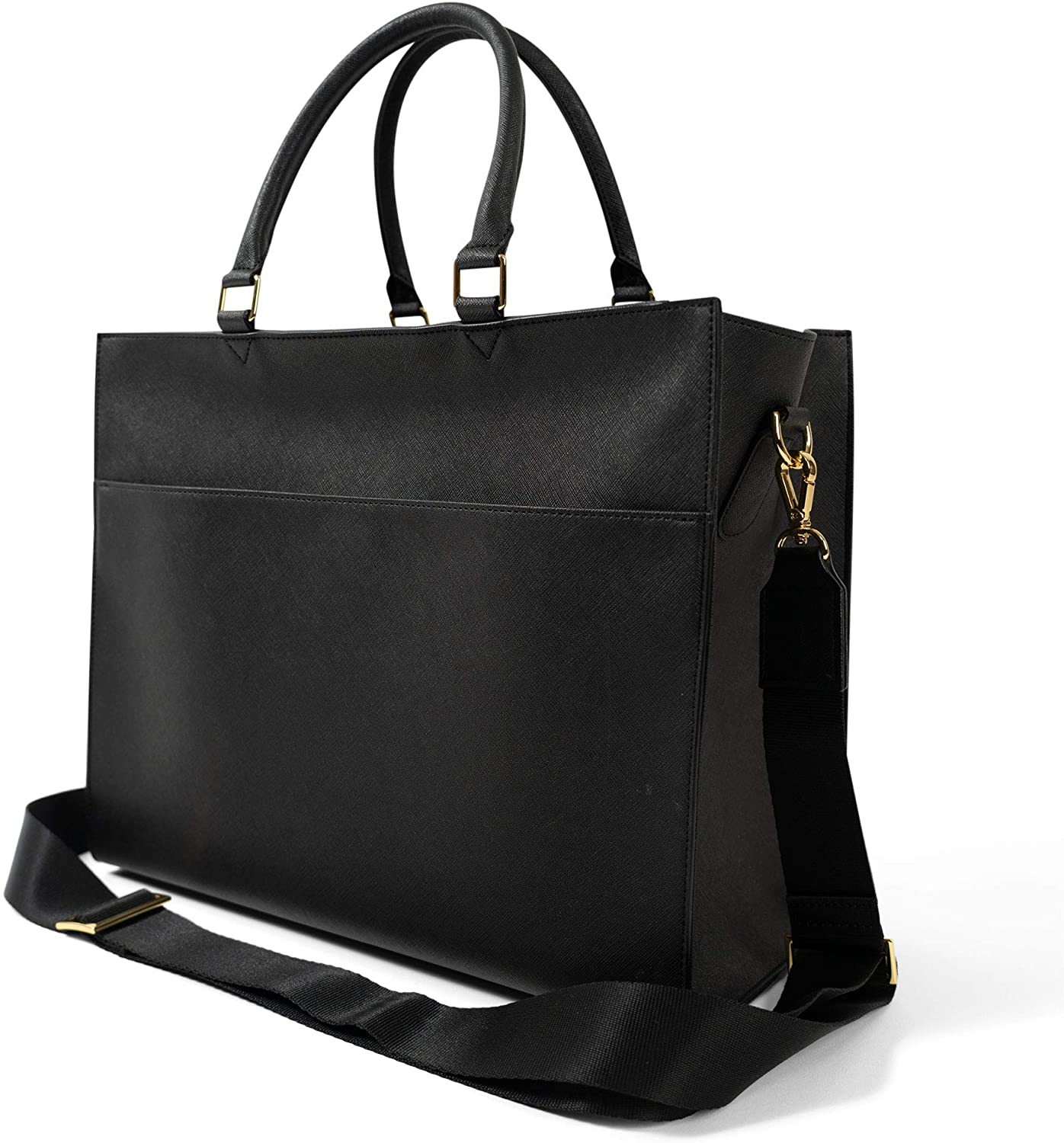 Price:$165.00 USEWA SALLY BAG - Women's Saffiano PU Leather Shopper Bag (Black)  Handbags   