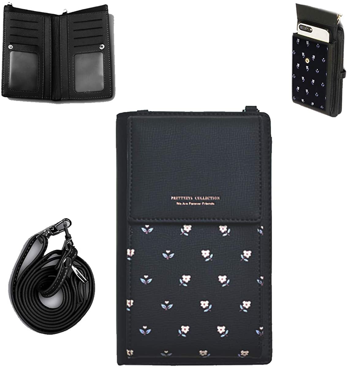 Price:$14.99 Phone Purse Small Crossbody Purse Bag Cellphone Wallets Phone Shoulder Bag for Women (Phone Purse for Black 1)  Handbags   