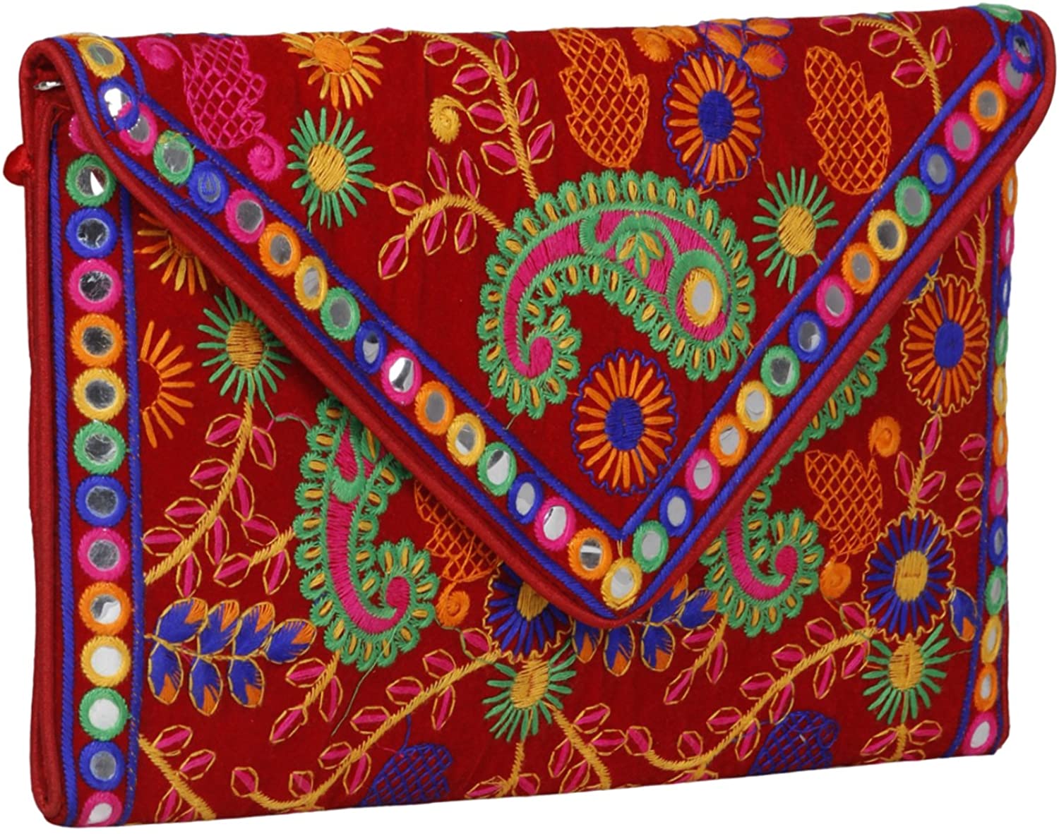 Price:$12.99 Women Sling Bag, Foldover Clutch, Hand Bag, Banjara Bag, Shoulder Bag & Cross Body Bag for Women & Girls  Handbags   
