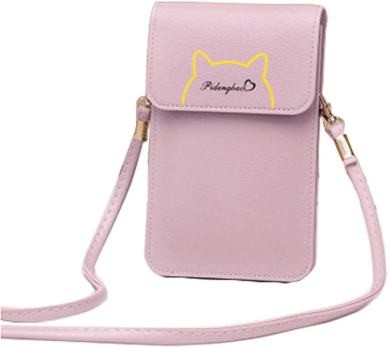 Price:$8.99    ZOONAI Girls Small Crossbody Cell Phone Purse Cute Smartphone Pouch Wallet Shoulder Bag (A-Purple)  Clothing