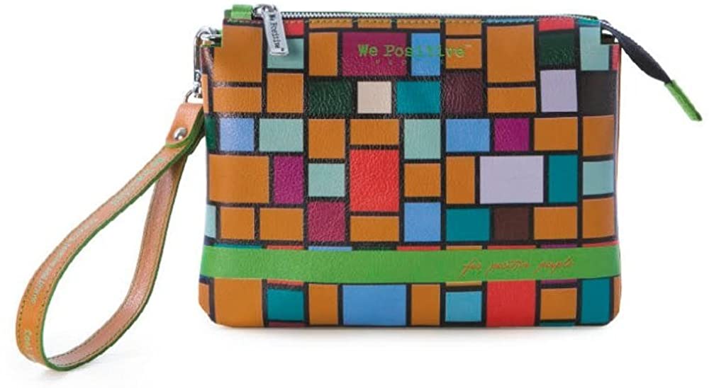 Price:$115.00 We Positive We+ Buff Square Geometric Italian Leather Bag Shoulder Strap BG210  Handbags   