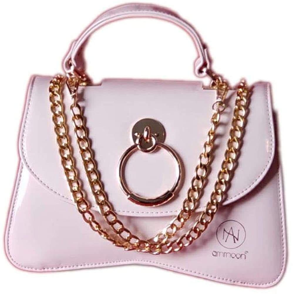 Price:$29.99 Ammoon Ladies handbags for occasions, parties, weddings, offices, meetings, events, bridal shower (Light Rose)  Handbags   