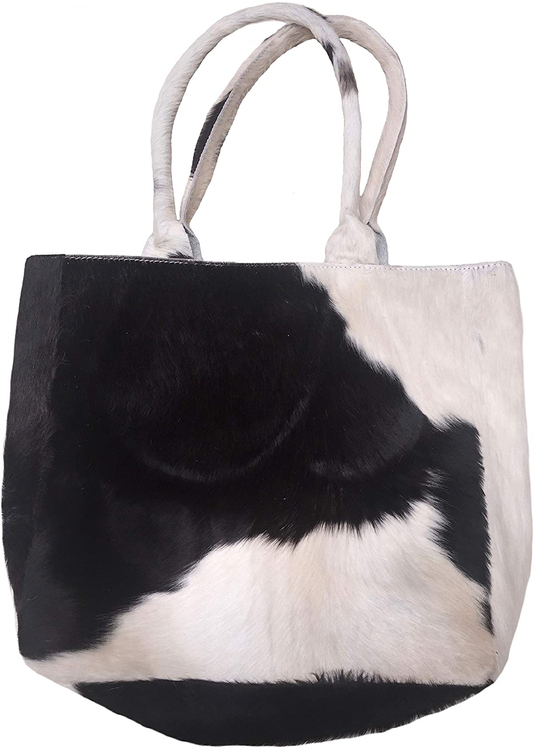Price:$149.99    Luxurious Tote Bag HEIDI in Black & White Cowhide  Clothing