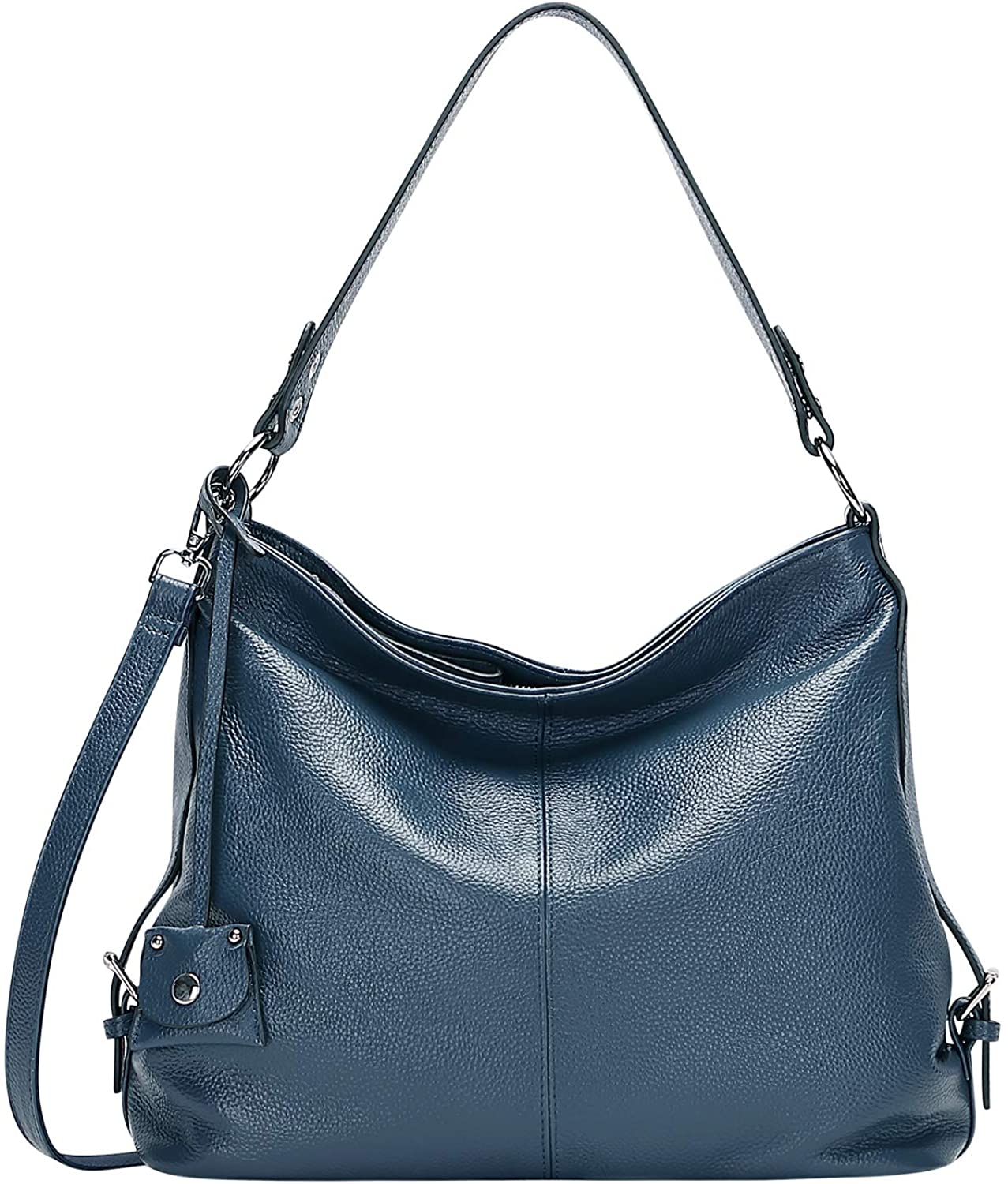 Price:$69.78    OVER EARTH Hobo Bags for Women Soft Leather Purses and Handbags Ladies Shoulder Crossbody Bag(O149E Indigo Blue)  Clothing