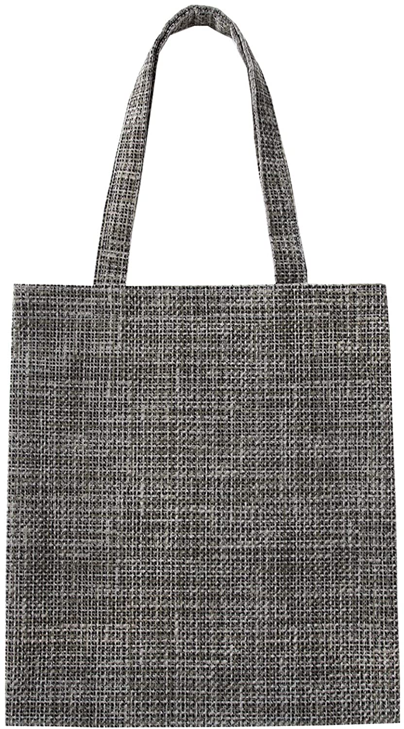 Price:$12.99    Flocking fabric tote bag, women's one - shoulder tote bag with large capacity（Gray-black trellis）  Clothing