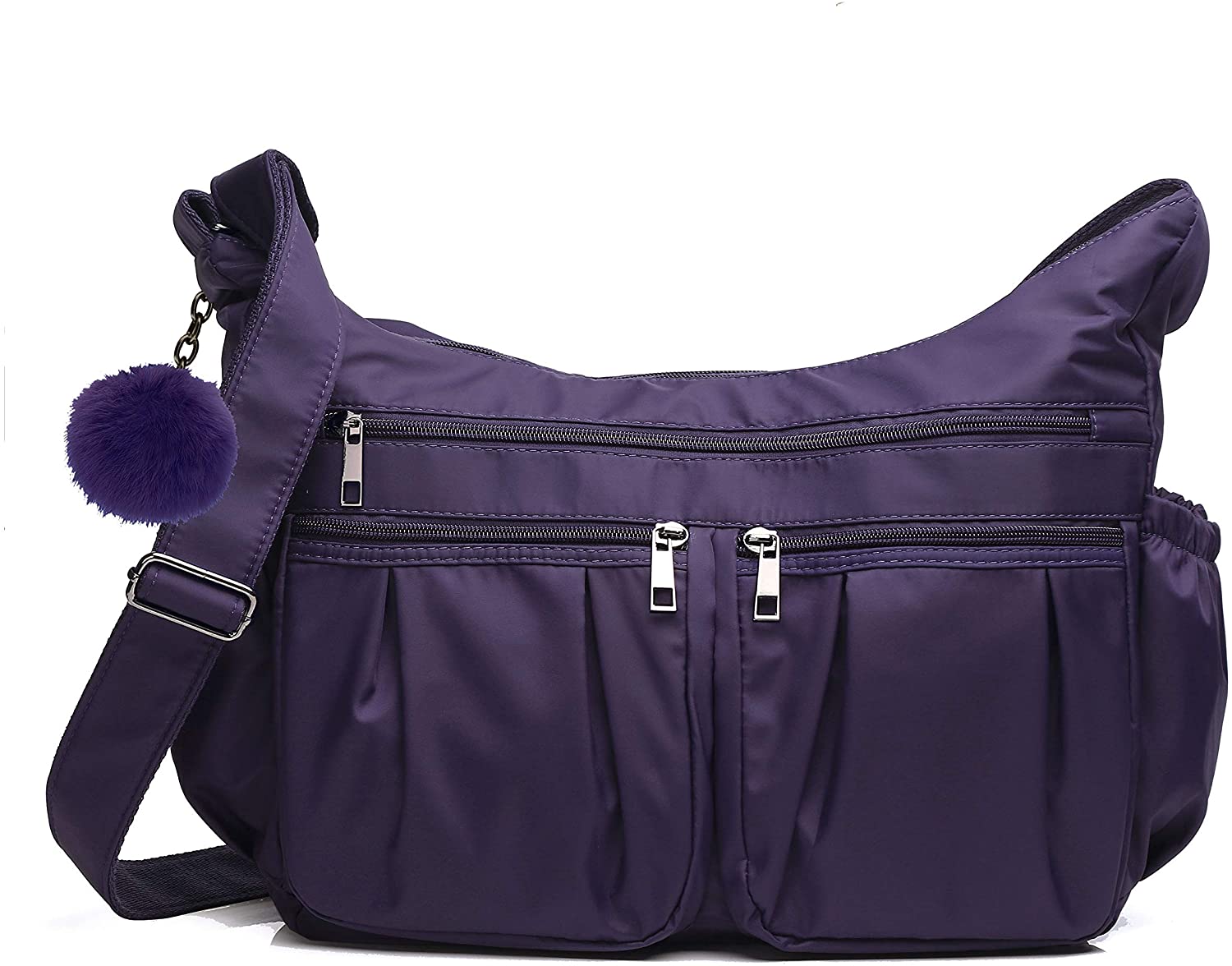 Price:$25.99 Crossbody Bags for Women RFID Multi Pocketbooks Shoulder Bag Lightweight Waterproof Nylon Travel Purses and Handbags  Handbags   