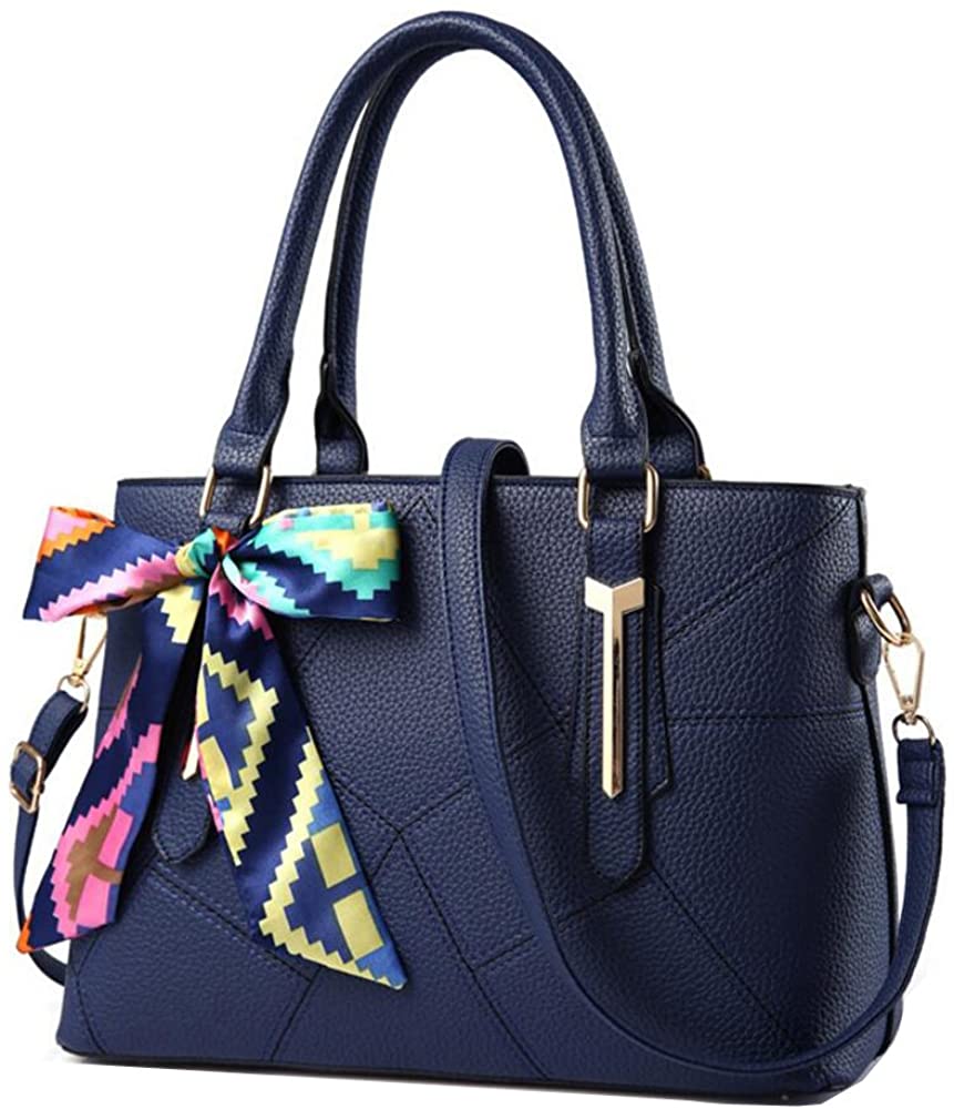 Price:$19.90    Women Shoulder Handbag Tote Bags with Adjustable Shoulder Stap (Blue)  Clothing