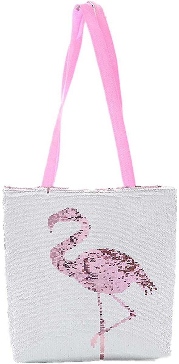 Price:$9.99    MANISHO Women`s Reverse Sequin Shoulder Hand Bag Large Glitter Paillette PU Leather Tote  Clothing