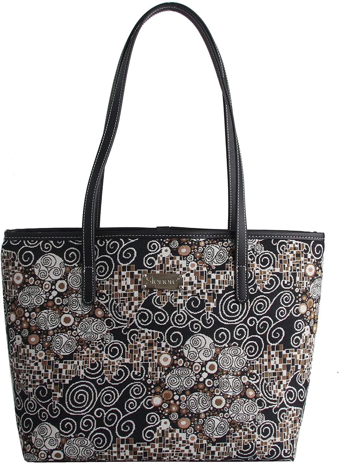 Price:$37.82    Signare Tapestry Shoulder Bag Tote Bag for Women with Gustav Klmit Kiss Design (COLL-KISS)  Clothing