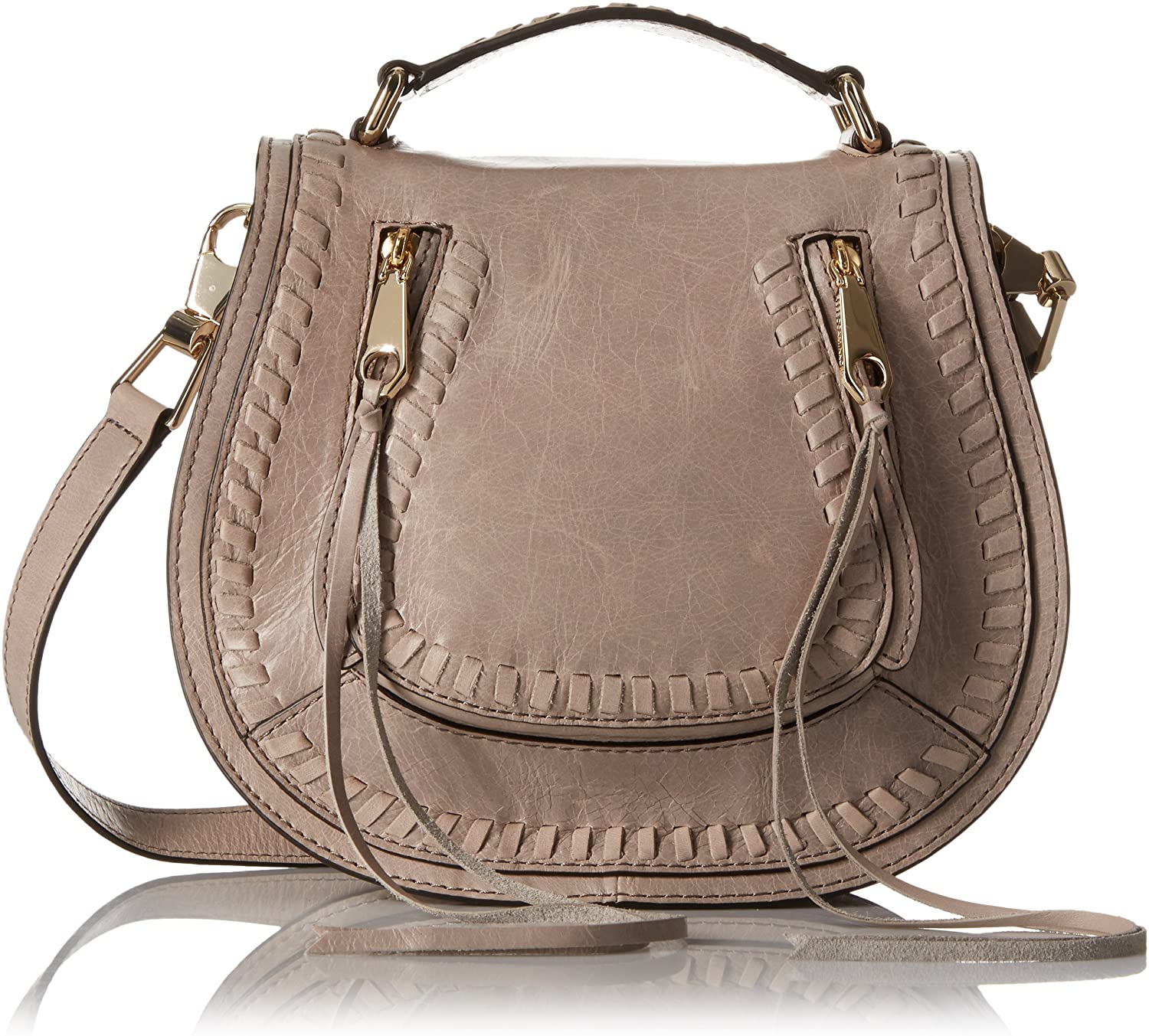 Price:$195.77    Rebecca Minkoff Small Vanity Saddle, Mushroom  Clothing