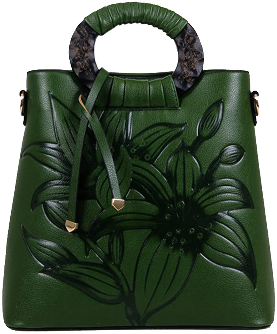 Price:$33.99    Yan Show Women's Chinese Style Retro Embossed Shoulder Bag Ladies Handbag Diagonal Package/Green  Clothing