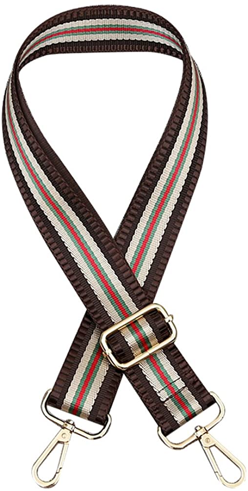 Price:$12.99 L'vow Guitar Style Braided Wide Shoulder Strap Adjustable Replacement Rivet for Handbags Purse Crossbody Bag (Brown)  Handbags   