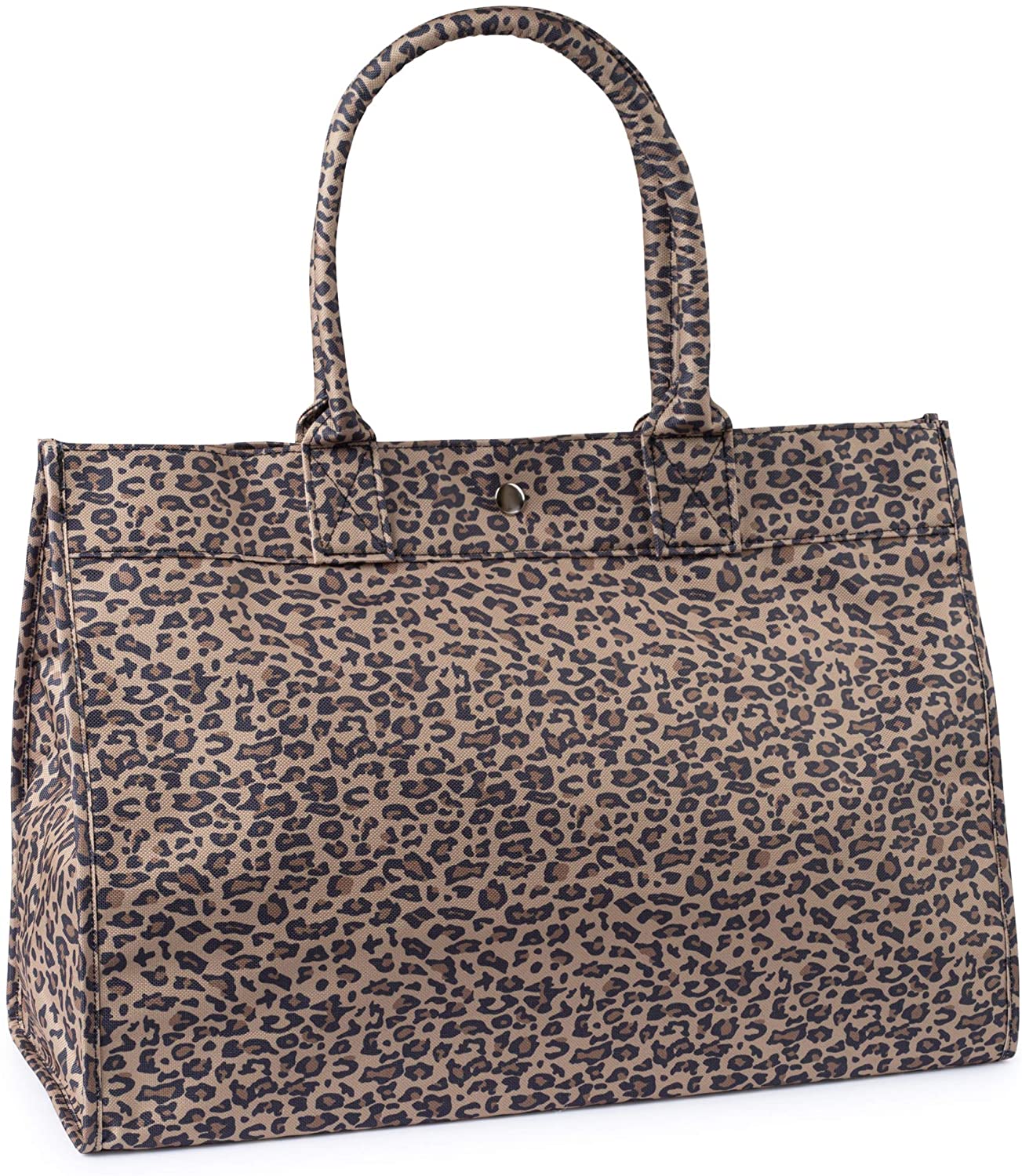 Price:$44.95    SOMEWHERE HAUTE Ladies Leopard Print Shoulder Tote Bag for Work Travel Carryon (Leopard Print)  Clothing