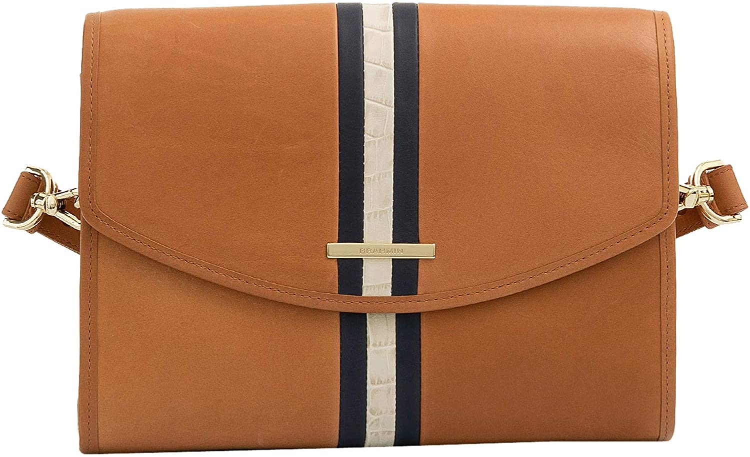 Price:$337.26 Brahmin Meri Jacquelyn Shoulder Bag Tan One Size  Handbags   