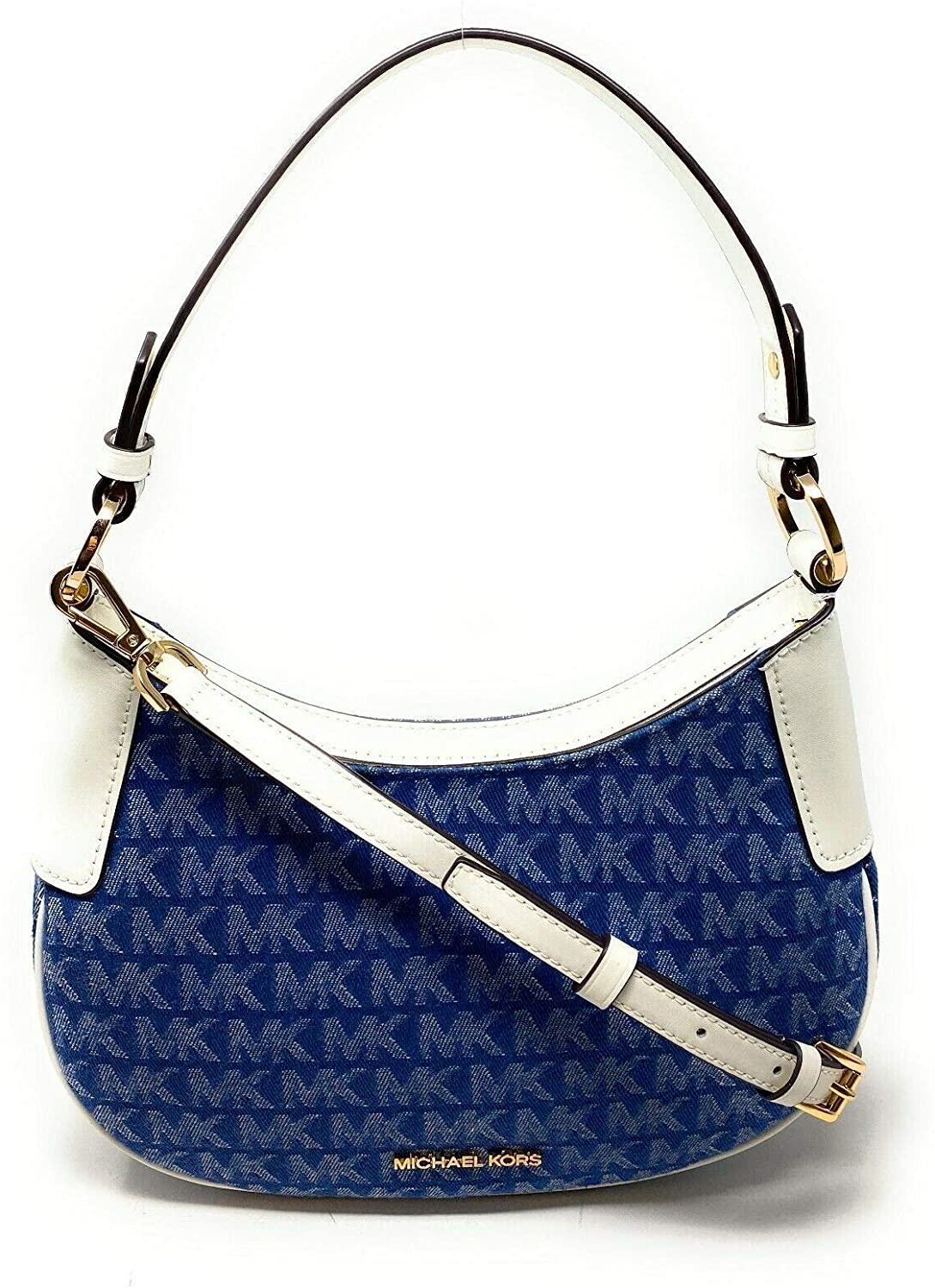 Price:$159.00 Michael Kors Lillian Leather Small Convertible Shoulder Bag Handbag Denim  Handbags   