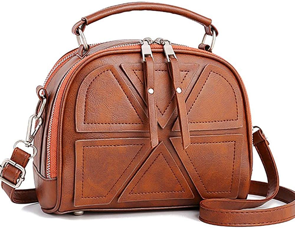 Price:$15.99    Women Small Purse PU Leather Shoulder Bags Vintage Satchel Brown  Clothing